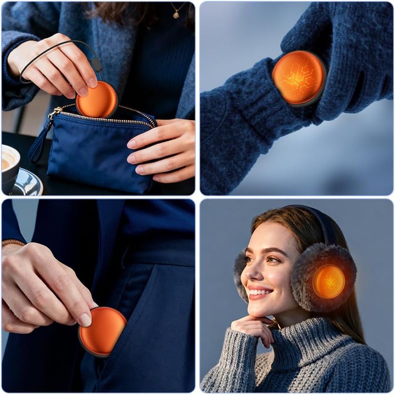 Vaofly Pocket Size Hand Warmers Rechargeable 2 Pack,20Hrs Long Safe Heat,0.5S Instant Heating,Ultra Thin Electric Hand Warmers,5 Levels Heating Fits in Gloves, Hunting Camping Hiking Essentials - Image 5